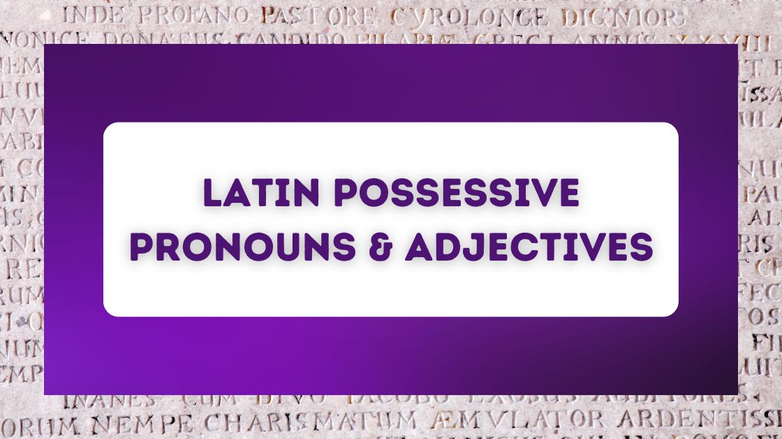 Latin possessive pronouns and adjectives